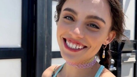 HD POV video of gorgeous Angel Windell with shaved pussy