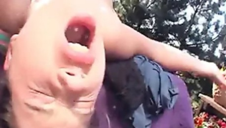 Busty Terry Nova fucked in outdoor