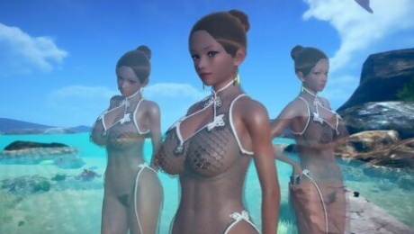 AI Shoujo ebony beauty Tiara in realistic 3D animated sex with multiple orgasms UNCENSORED
