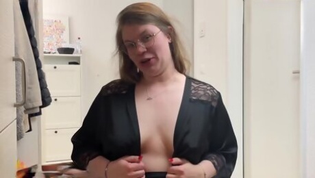 Delivery Gives Busty Amateur Dessert